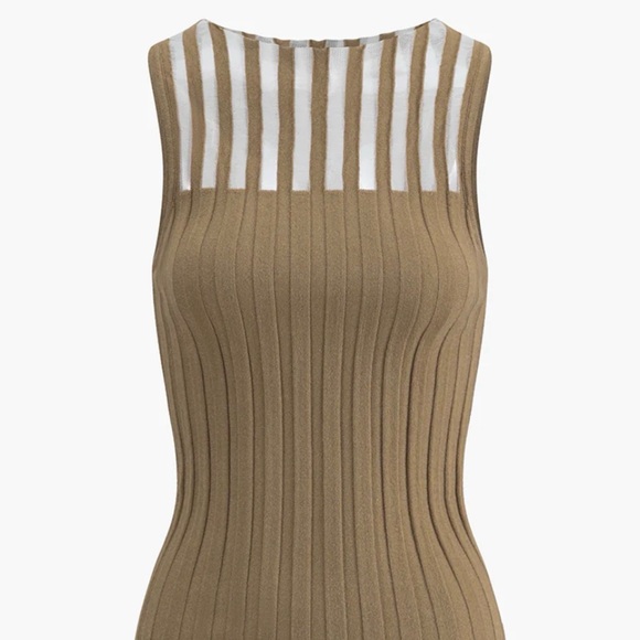 Sheer Ribbed Tank Top - Picture 4 of 8